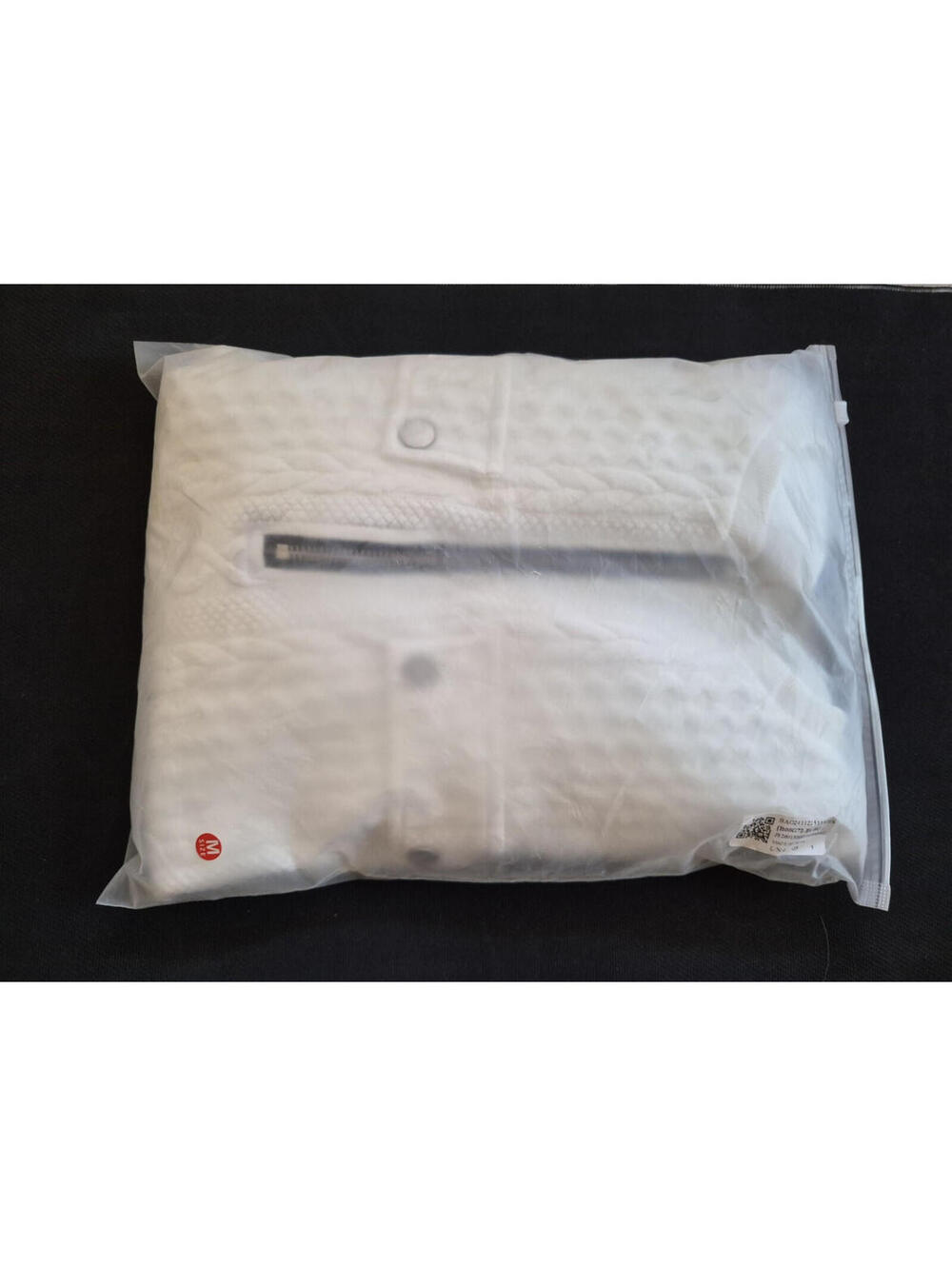 White Cable Knit Full Zip Crew Neck Sweatshirt M Women